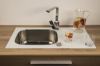 SinkSolution S LINE 780×435 rustfrit stål køkkenvask med glas skyllebakke