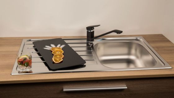 SinkSolution A LINE 860x500 1x rustfri stål køkkenvask