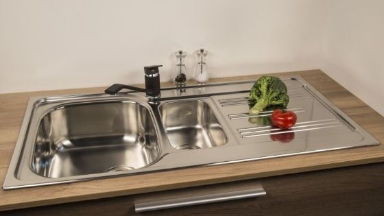 SinkSolution A LINE 980x500 1 1/2 rustfri stål køkkenvask