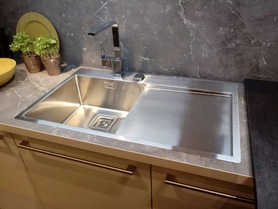 SinkSolution A LINE PLUS 860x520 1x rustfri stål køkkenvask